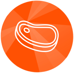 Beef steak icon